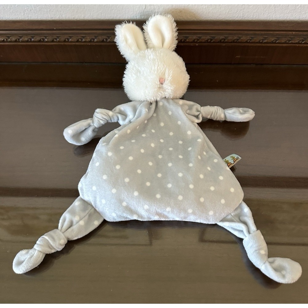 Bunnies By The Bay Rabbit Knotty Buddy Lovey Baby Security‎ Blanket Light Blue